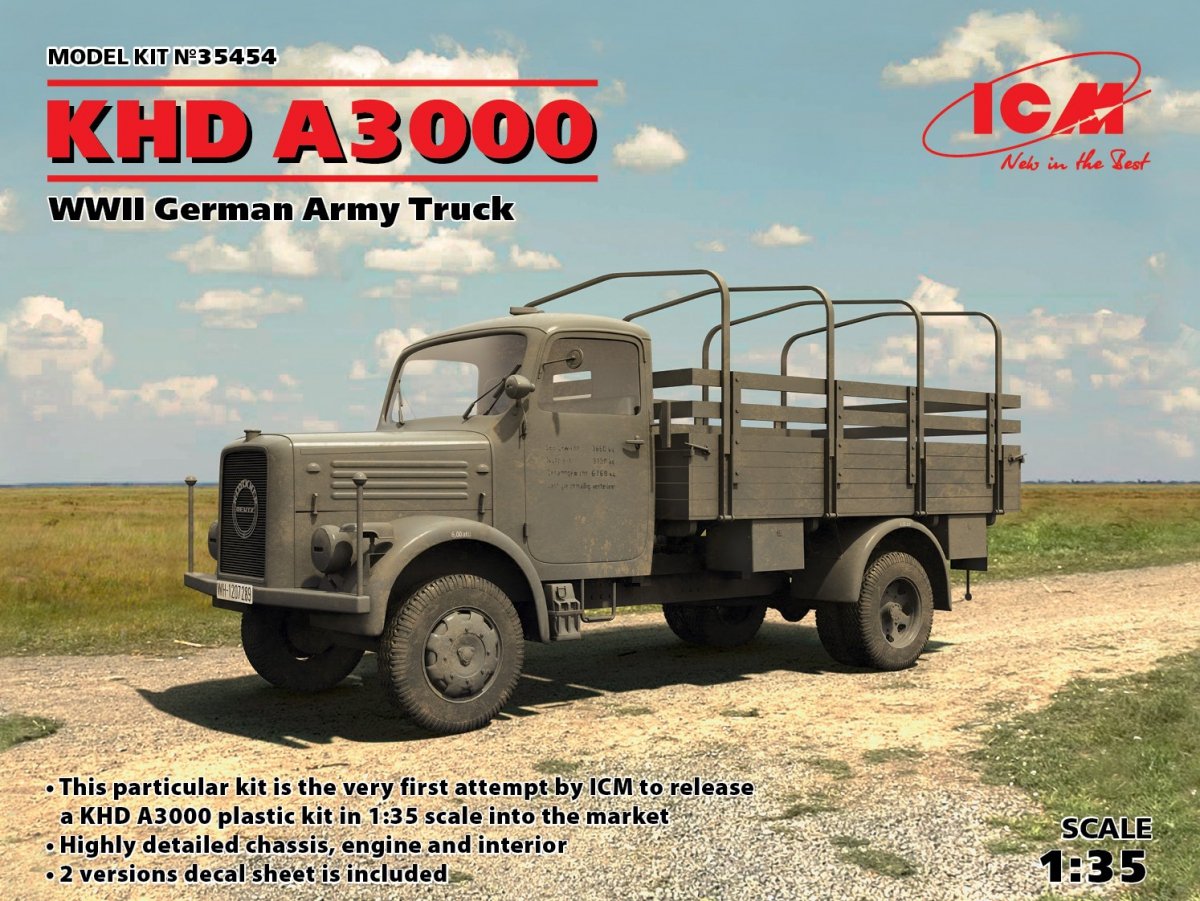 ICM 35454 KHD A3000, WWII German Truck 1/35