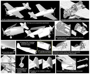 Dragon 5060 Grumman F6F-3 Hellcat (Golden Wings Series) 1/72 – immagine 3