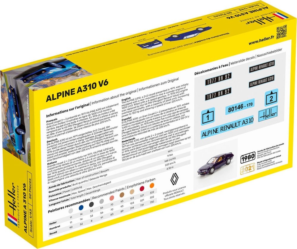 Heller 56146 Starter Kit - Alpine A310 V6 1/43 – immagine 3