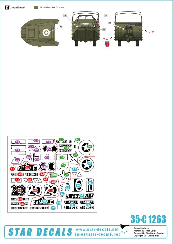 Star Decals 35-C1263 British AFVs in Holland 1944-45 # 1 1/35 – immagine 2