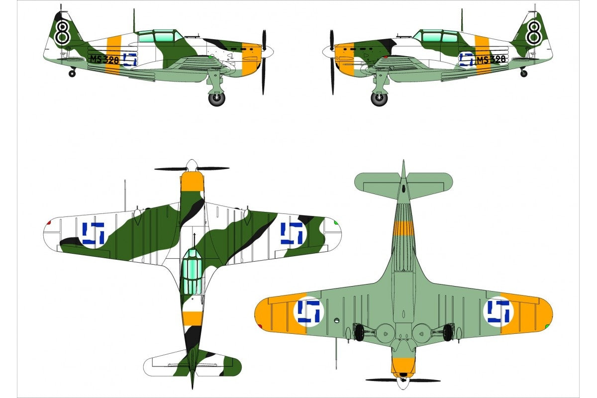 Dora Wings 48057 Morane-Saulnier MS.406.C1 - Finnish Aces 1/48 – zdjęcie 2