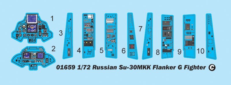 Trumpeter 01659 Russian Su-30MKK Flanker G 1/72 – immagine 20
