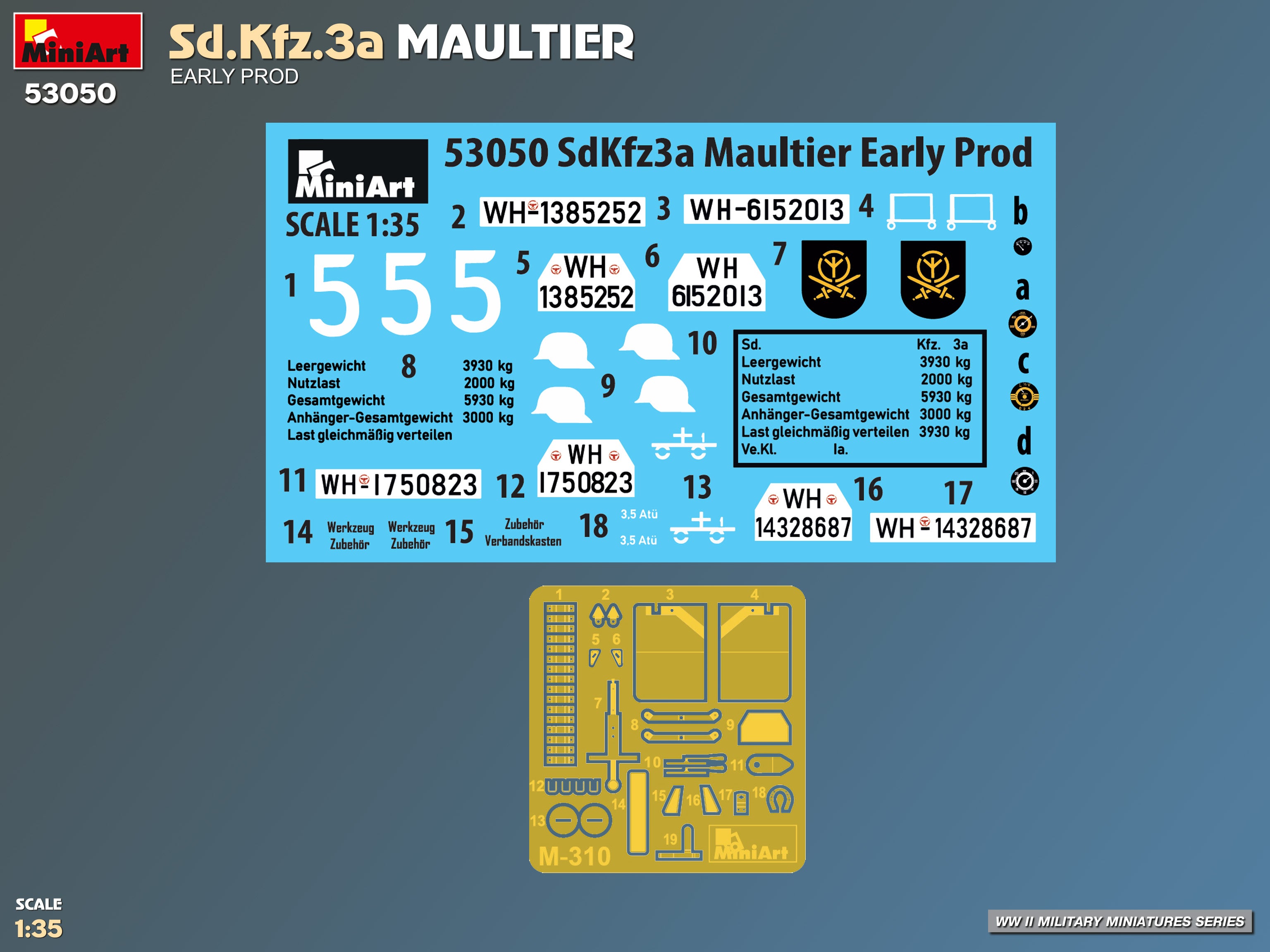 53050 Sd.Kfz.3a Maultier. Early Prod 1/35 – Bild 2
