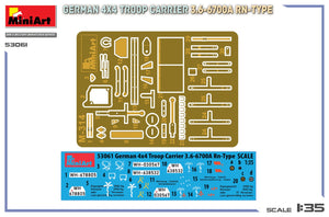 MiniArt 53061 GERMAN 4X4 TROOP CARRIER 3.6-6700A RN-TYPE 1/35 – immagine 15