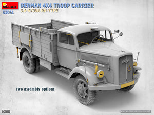 MiniArt 53061 GERMAN 4X4 TROOP CARRIER 3.6-6700A RN-TYPE 1/35 – immagine 3