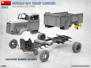 MiniArt 53061 GERMAN 4X4 TROOP CARRIER 3.6-6700A RN-TYPE 1/35 – immagine 4