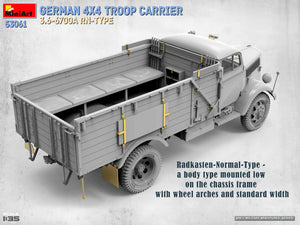 MiniArt 53061 GERMAN 4X4 TROOP CARRIER 3.6-6700A RN-TYPE 1/35 – immagine 5