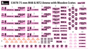 MiniArt 53078 75 mm M48 &amp;amp; M72 Ammo w/Wooden Crates 1/35 – image 4