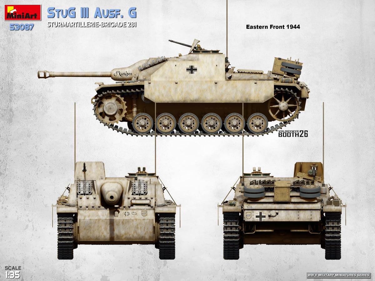 MiniArt 53087 StuG III Ausf. G. Sturmartillerie-Brigade 281 1/35 – immagine 3
