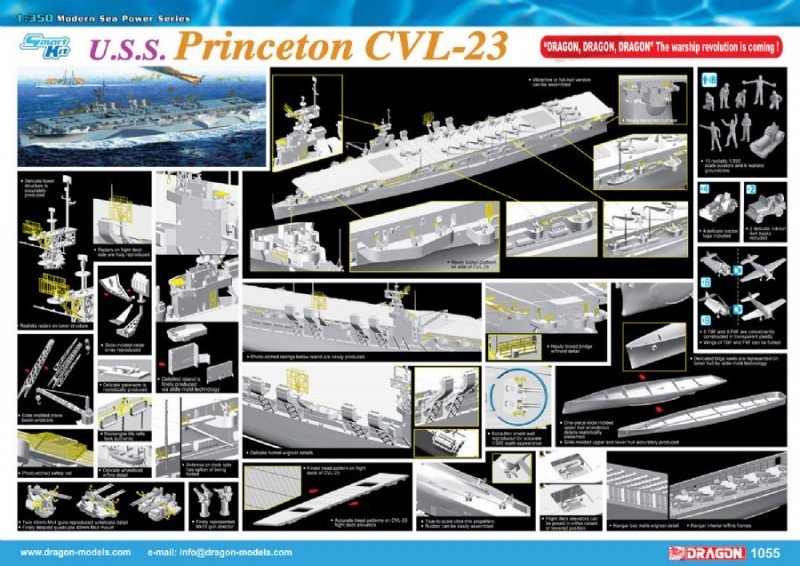 Dragon 1055 U.S.S. Princeton CVL-23 1/350 – Bild 2