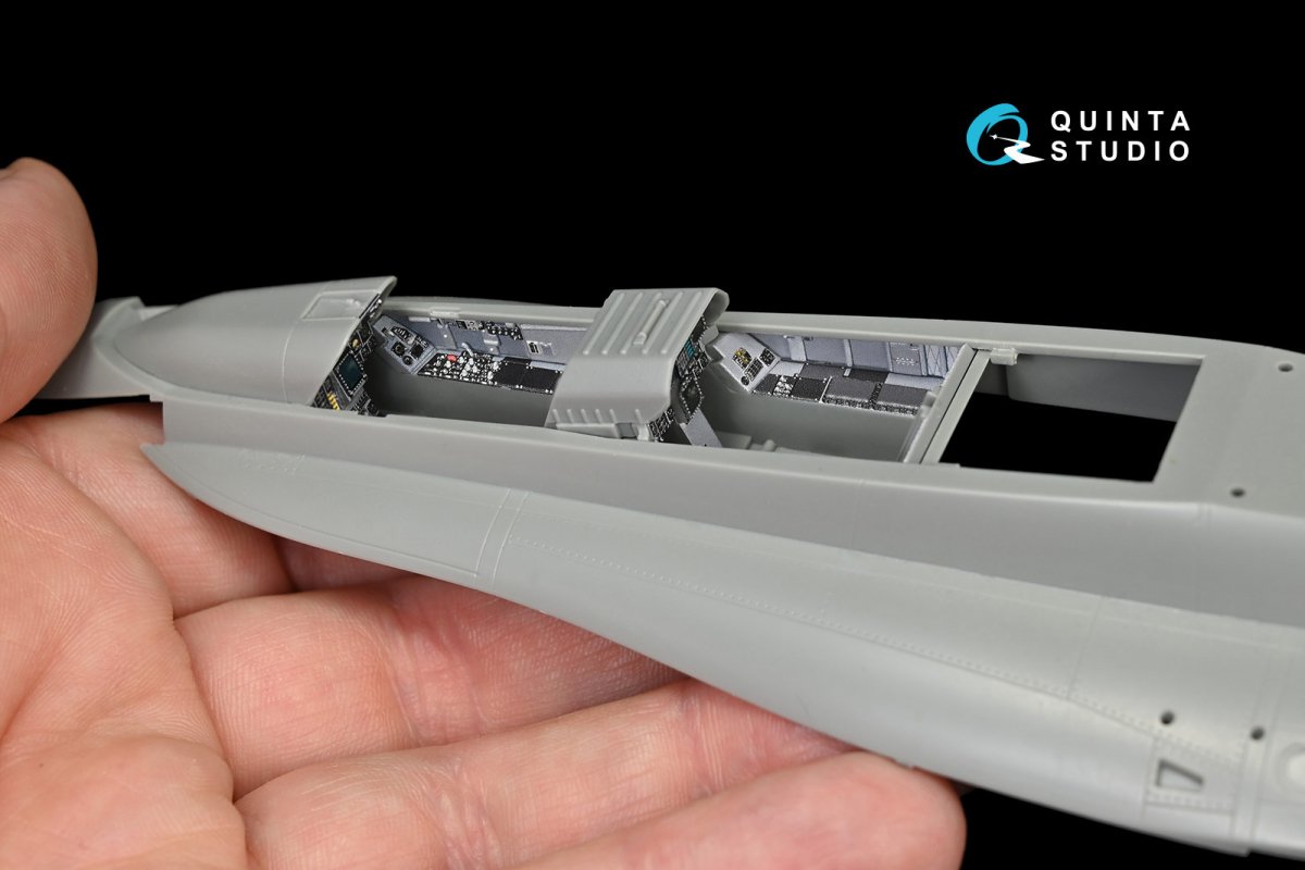 Quinta Studio QD48145 F/A-18B 3D-Printed &amp;amp; coloured Interior on decal paper (for Kinetic kit) 1/48 – immagine 6