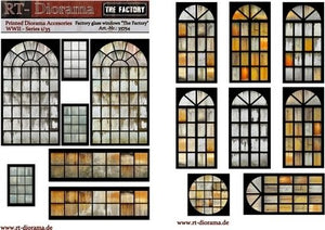 RT-Diorama 35754 Printed Accessories: Factory glass windows &amp;quot;The Factory&amp;quot; 1/35