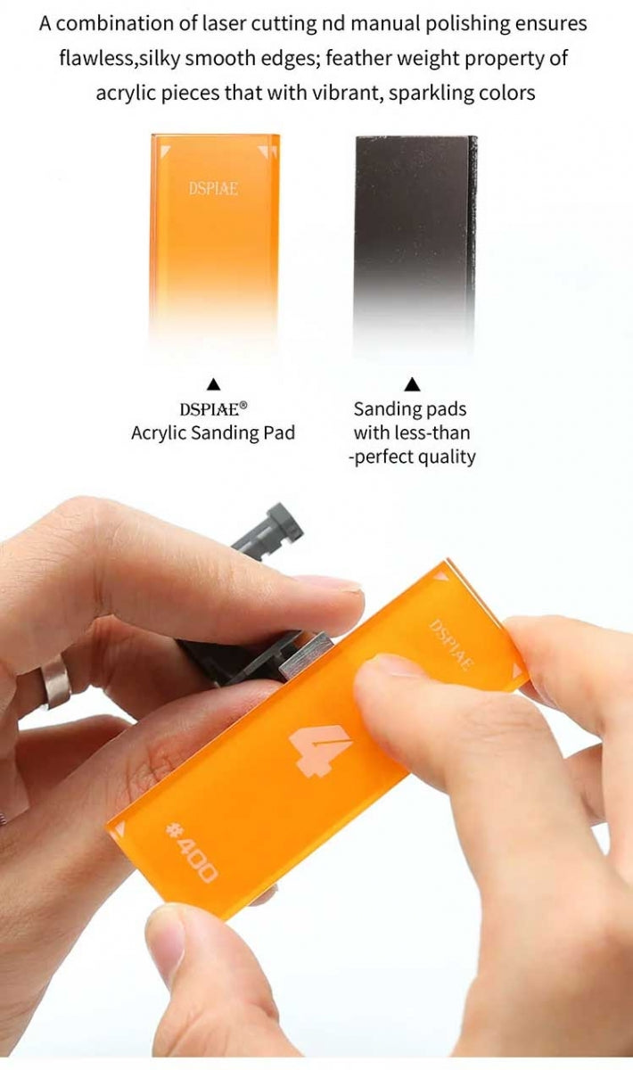 DSPIAE PT-SP10 Acrylic Sanding #1000 Pad Set 3 pcs / Zestaw akrylowych płytek szlifierskich #1000 3 szt – zdjęcie 5