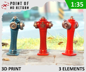 Point de non-retour 3524059 Bouches d&amp;#39;incendie 3 pièces / Bouches d&amp;#39;incendie 3 pièces 1/35