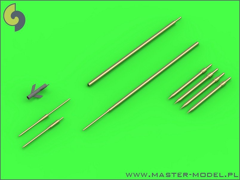 Master AM-72-104 Sukhoi Su-9 / Sukhoi Su-11 (Fishpot / Fishpot C) - Pilot Tubes and missile rails heads 1/72