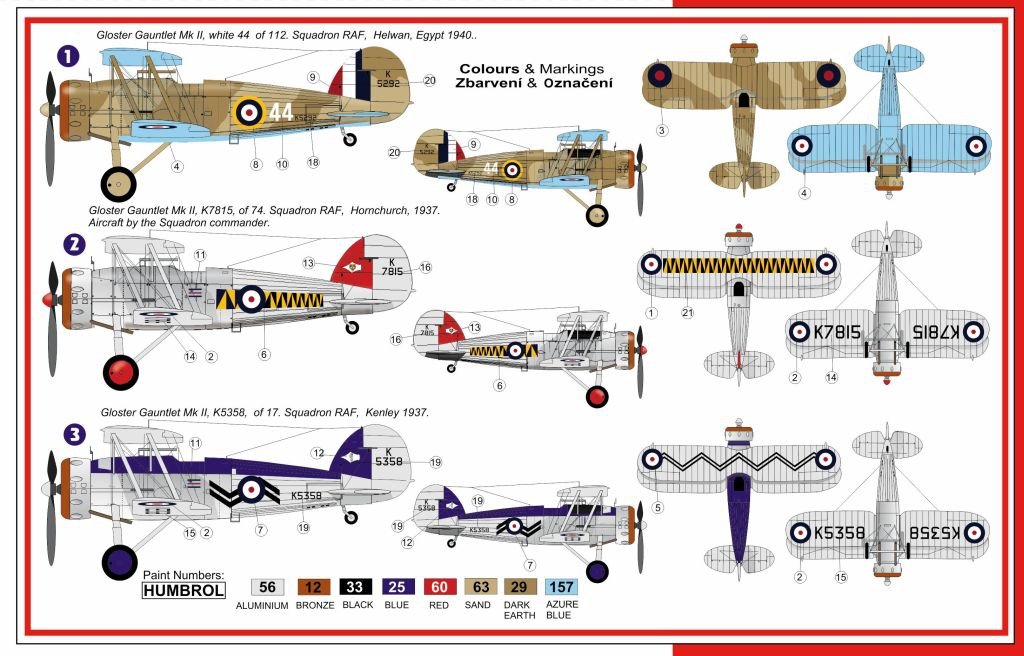 AZmodel AZ7524 Gloster Gauntlet Mk.II RAF 1/72 – immagine 2