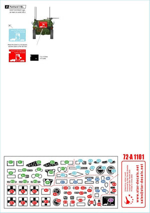 Star Decals 72-A1101 ISAF-Afghanistan n° 2. Casques bleus français. Renault VAB, VAB Sanitaire, Panhard VBL. Échelle 1/72. – image 2