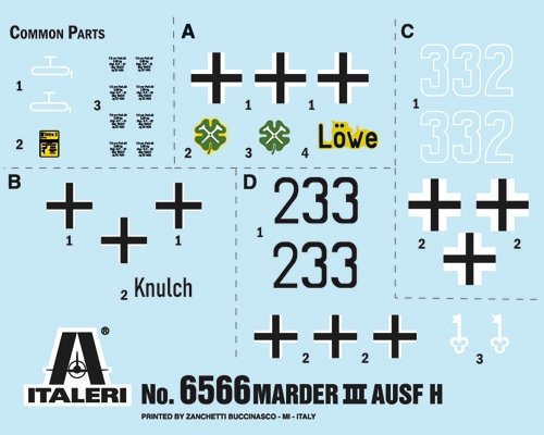 Italeri 6566 Marder III Ausf. H Sd. Kfz.138 1/35 – immagine 6