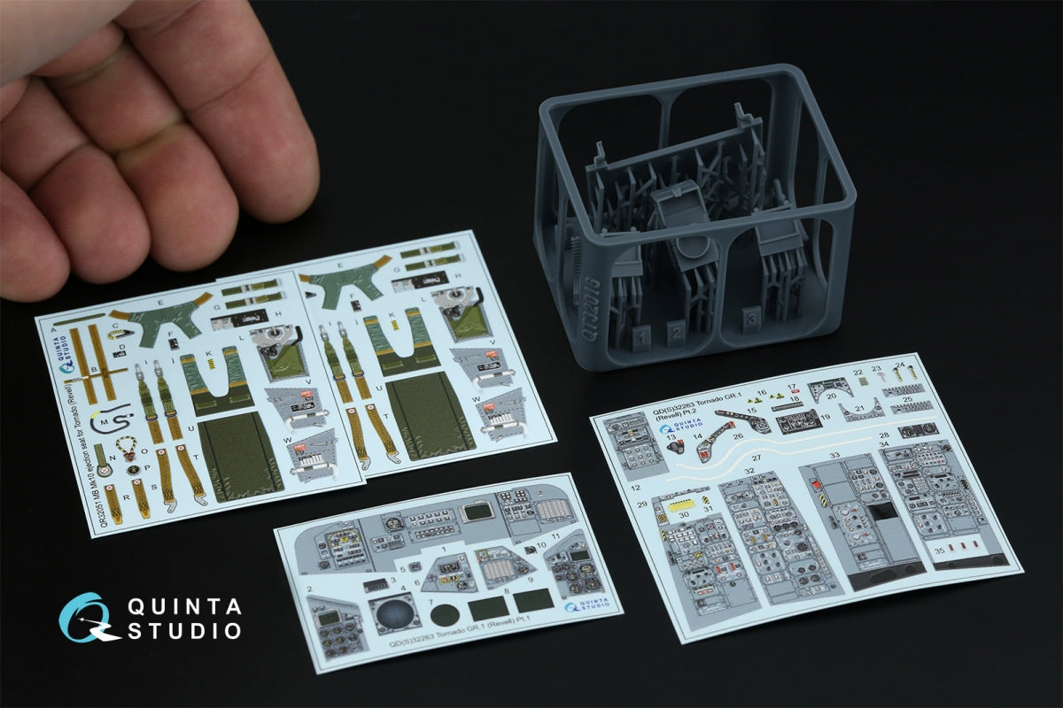 Quinta Studio QD+32263 Tornado GR.1 3D-Printed &amp; coloured Interior on decal paper (Revell) (with 3D-printed resin parts) 1/32