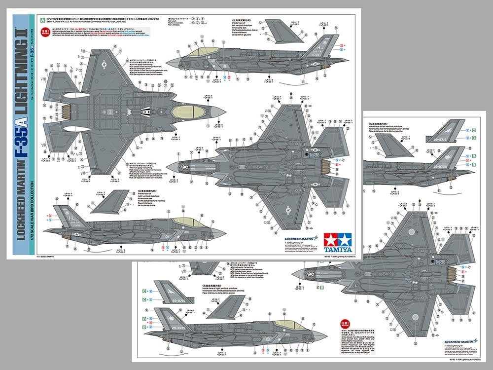 Tamiya 60792 Lockheed Martin F-35A Lightning II 1/72 – immagine 13