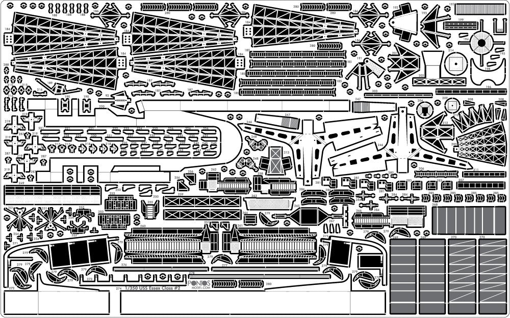 Pontos 35004F1 USS CV-10 Yorktown 1944 Detail Up Set 1/350 – immagine 13