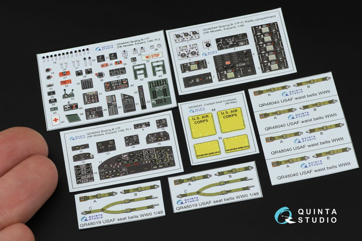 Quinta Studio QD48542 Boeing B-17F 3D-Printed &amp;amp; coloured Interior on decal paper (HK models, Eduard) 1/48 – zdjęcie 4