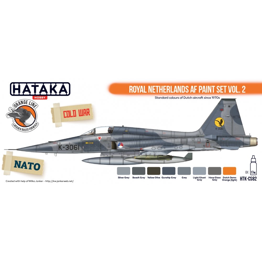 Hataka HTK-CS82 Royal Netherlands AF paint set vol. 2 (8x17ml) – Bild 2