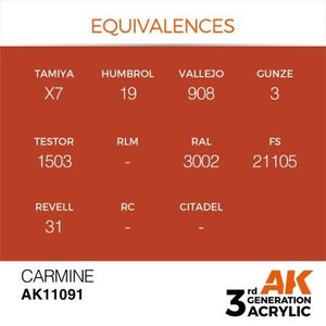 AK Interactive AK11091 CARMINE – STANDARD 17ml – image 3