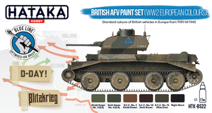 Hataka HTK-BS22 BLUE LINE – British AFV paint set (WW2 European colours) 6x17ml – zdjęcie 2