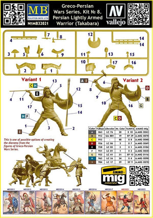 Master Box 32021 Greco-Persian Wars Series. Persian Lightly Armed Warrior (Takabara) 1/32 – immagine 3