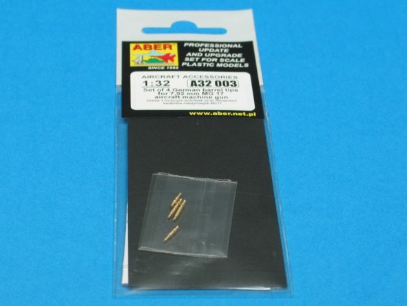 Aber A32003 Set of 4 barrels tips for German 7,92 mm MG 17 aircraft machine guns 1/32 – imagen 3