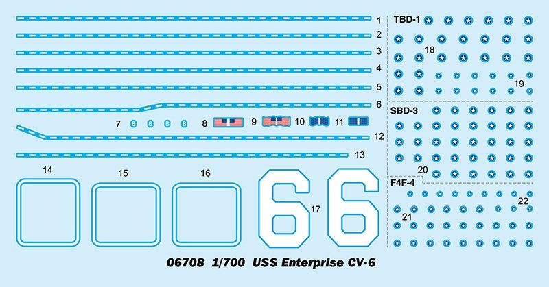 Trumpeter 06708 USS Enterprise CV-6 1/700 – immagine 10