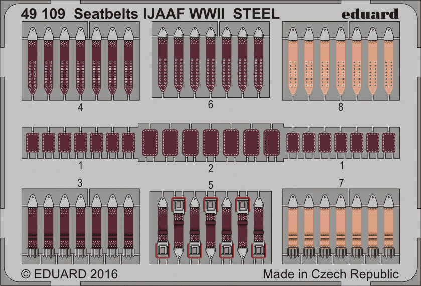 Eduard BIG49343 Seatbelts WWII Axis AF STEEL 1/48 – immagine 5