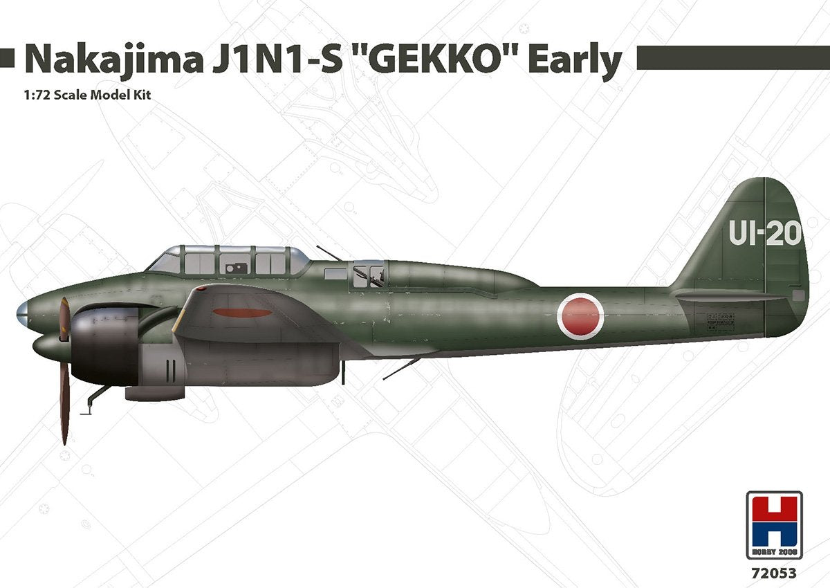 Hobby 2000 72053 Nakajima J1N1-S "GEKKO" Early ( FUJIMI + CARTOGRAF ) 1/72