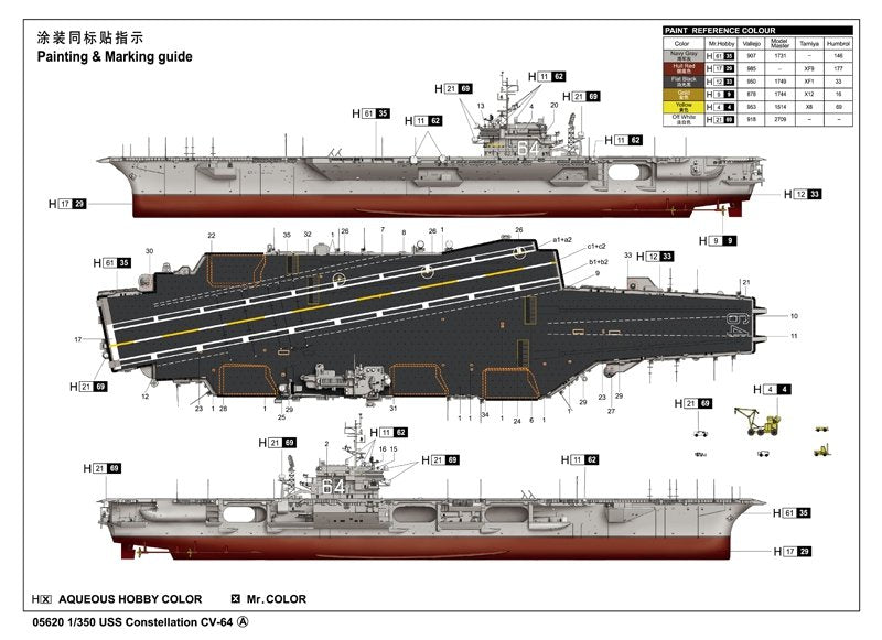 Trumpeter 05620 USS Constellation CV-64 1/350 – imagen 2