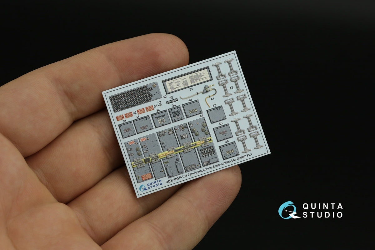 Quinta Studio QD32188 F-104J 3D-Printed coloured Interior on decal paper (Italeri) 1/32 – immagine 5