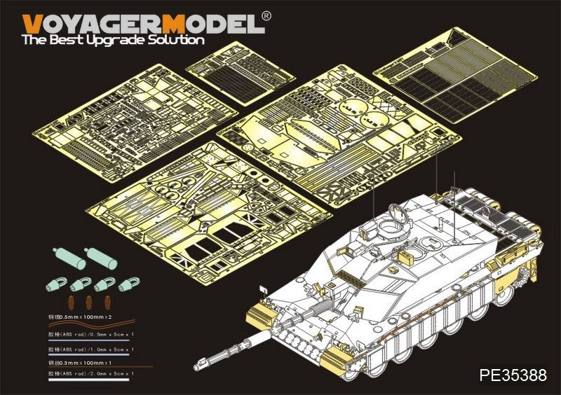 Maquette Voyager PE35388 Char de combat principal britannique moderne Challenger 2 pour TRUMPETER 001522 1/35