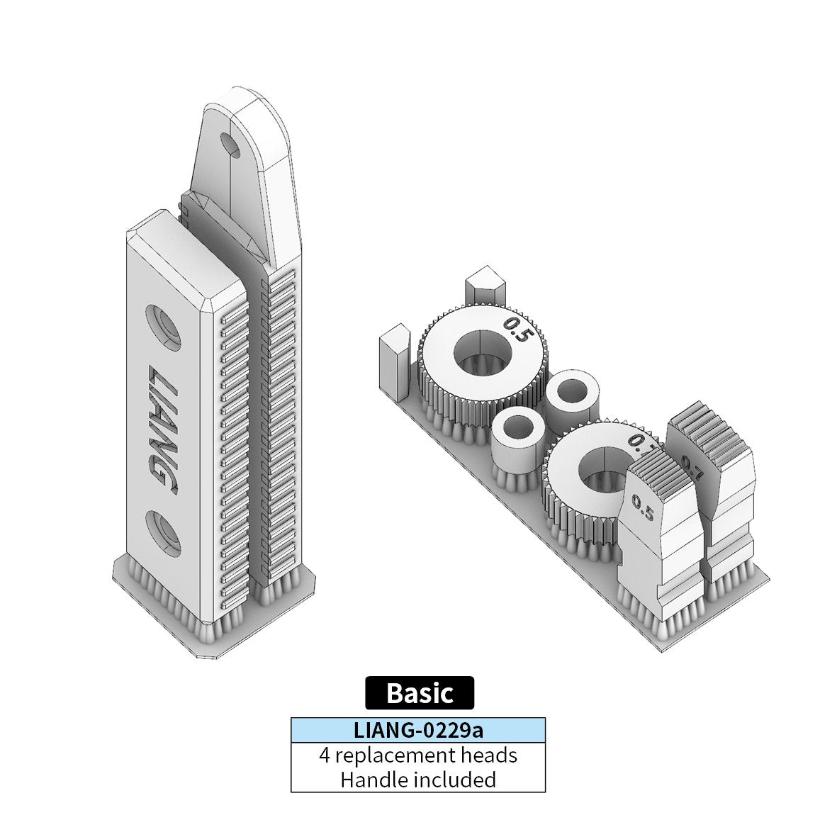Outils Liang 0229A pour revêtement Zimmerit – image 9