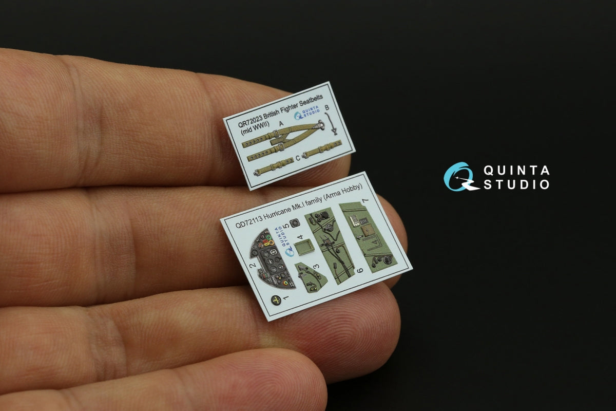 Quinta Studio QD72113 Hurricane Mk.I family 3D-Printed coloured Interior on decal paper (Arma Hobby) 1/72 – immagine 6