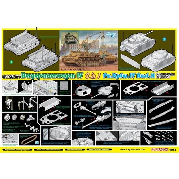 Dragon 6951 BERGEPANZER IV / Pz.IV H (2 IN 1) 1/35