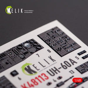 KELIK K48113 UH-60A Black Hawk - Type 1 interior 3D decals for ICM kit 1/48 – immagine 7