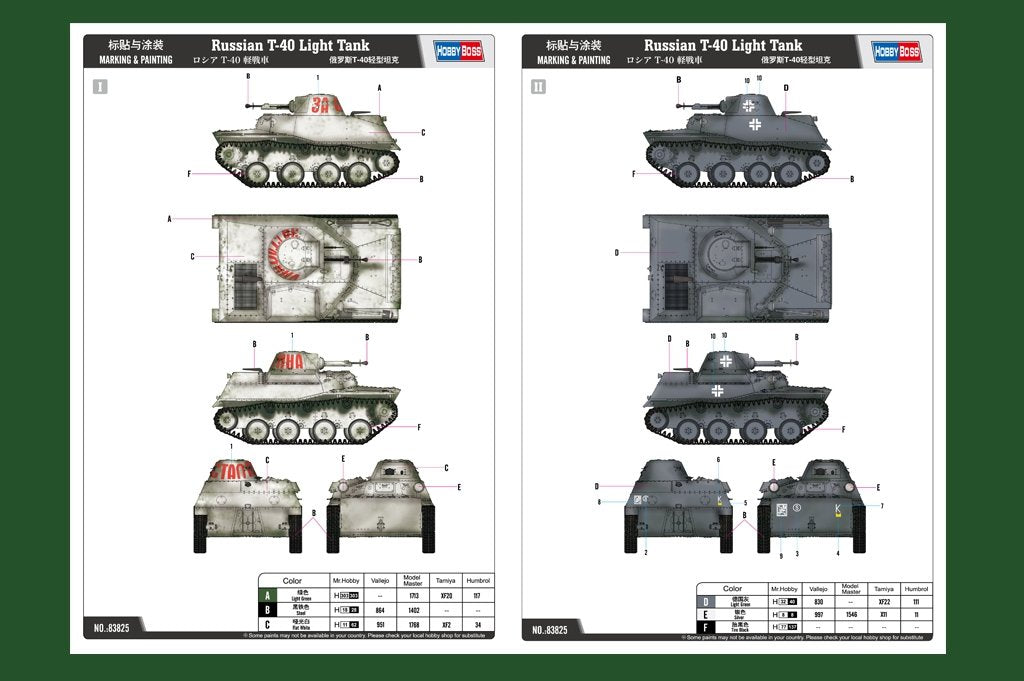 Hobby Boss 83825 Russian T-40 Light Tank 1/35 – immagine 2
