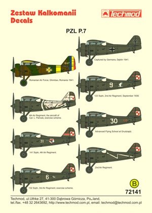 Techmod 72141 - PZL P.7a 1/72 – image 2