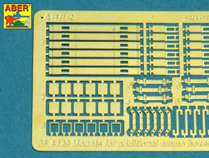 Aber 35A129 Mounts for additional ammunition boxes used on Soviet tanka like: T-54; T-55 or T-62 1/35 – zdjęcie 3