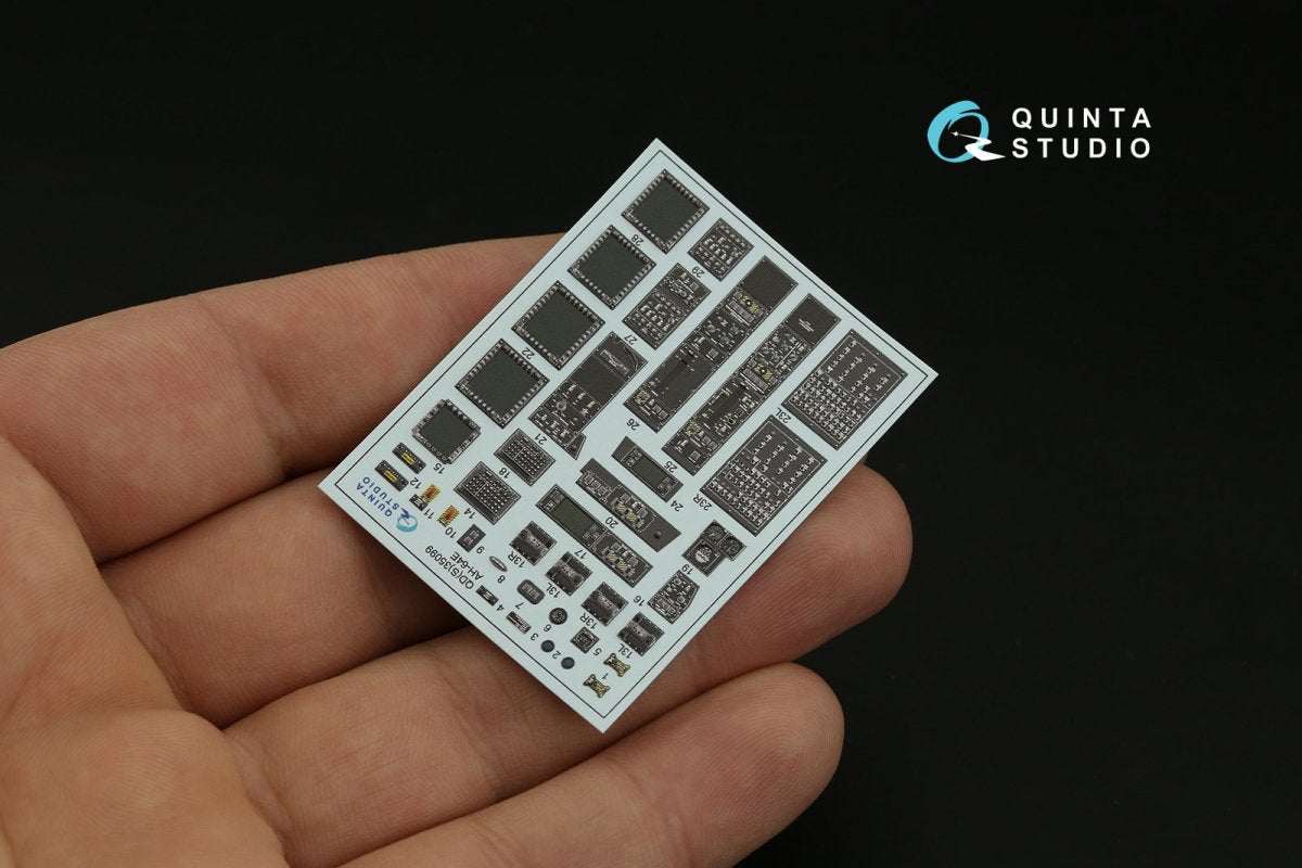 Quinta Studio QD35099 AH-64E 3D-Printed &amp;amp; coloured Interior on decal paper (Takom) 1/35 – immagine 12