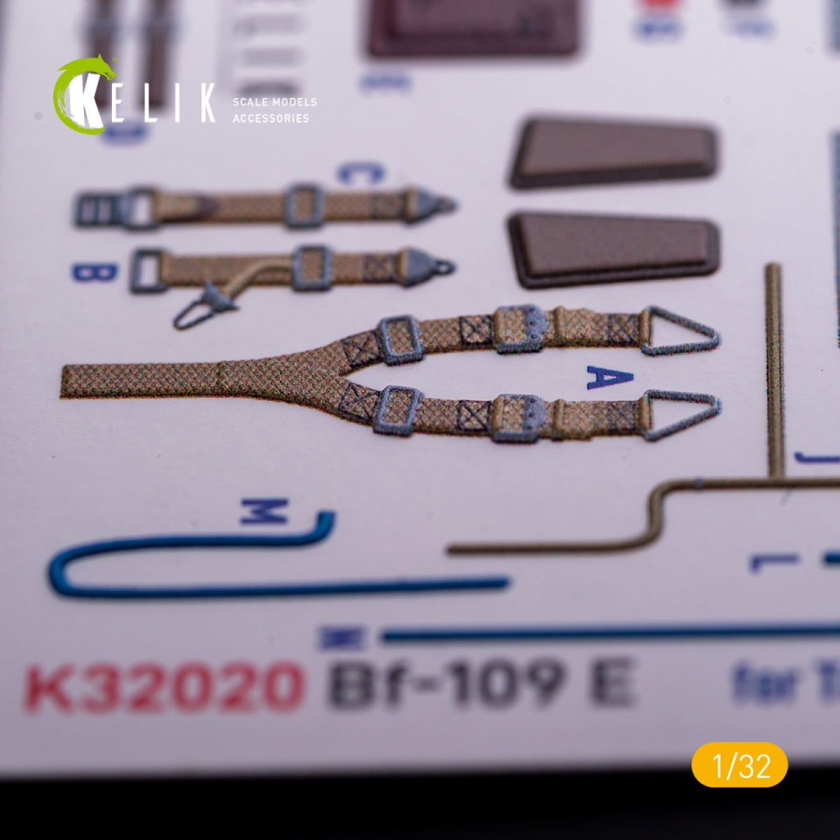 KELIK K32020 BF-109 E - Interior 3D Decal with 3D printed parts for Trumpeter kit 1/32 – immagine 4