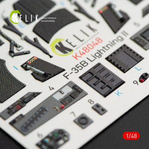 KELIK K48048 F-35B LIGHTNING II INTERIOR 3D DECALS FOR KITTY HAWK KIT 1/48 – immagine 5