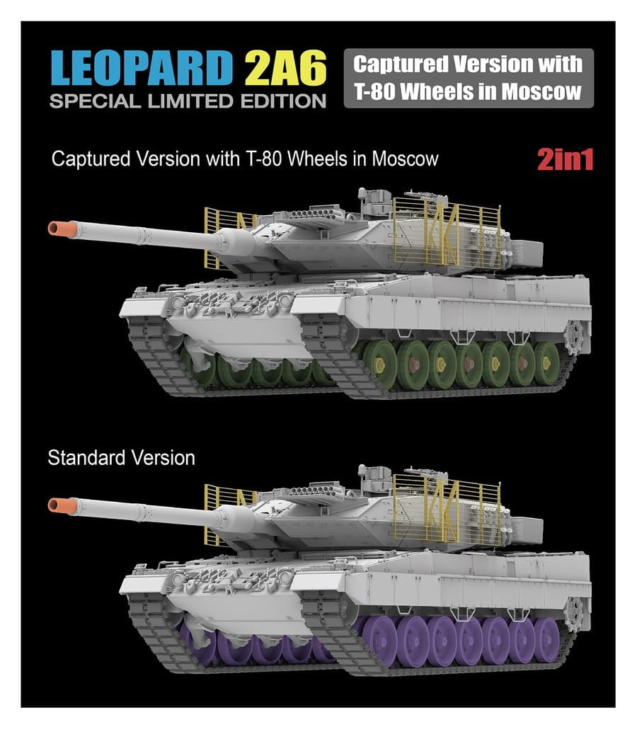 Rye Field Model 5114 Leopard 2A6 Captured Version with T-80 Wheels in Moscow 1/35 – Bild 4