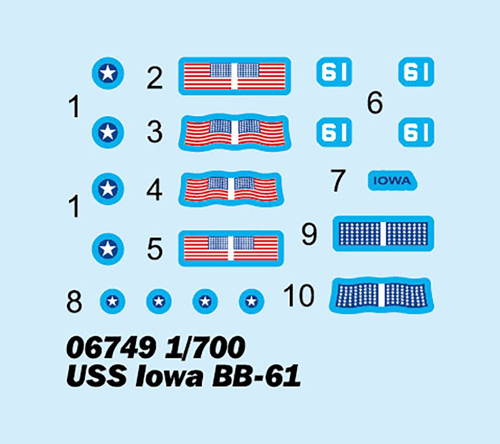 Trumpeter 06749 USS Iowa BB-61 1/700 – imagen 4