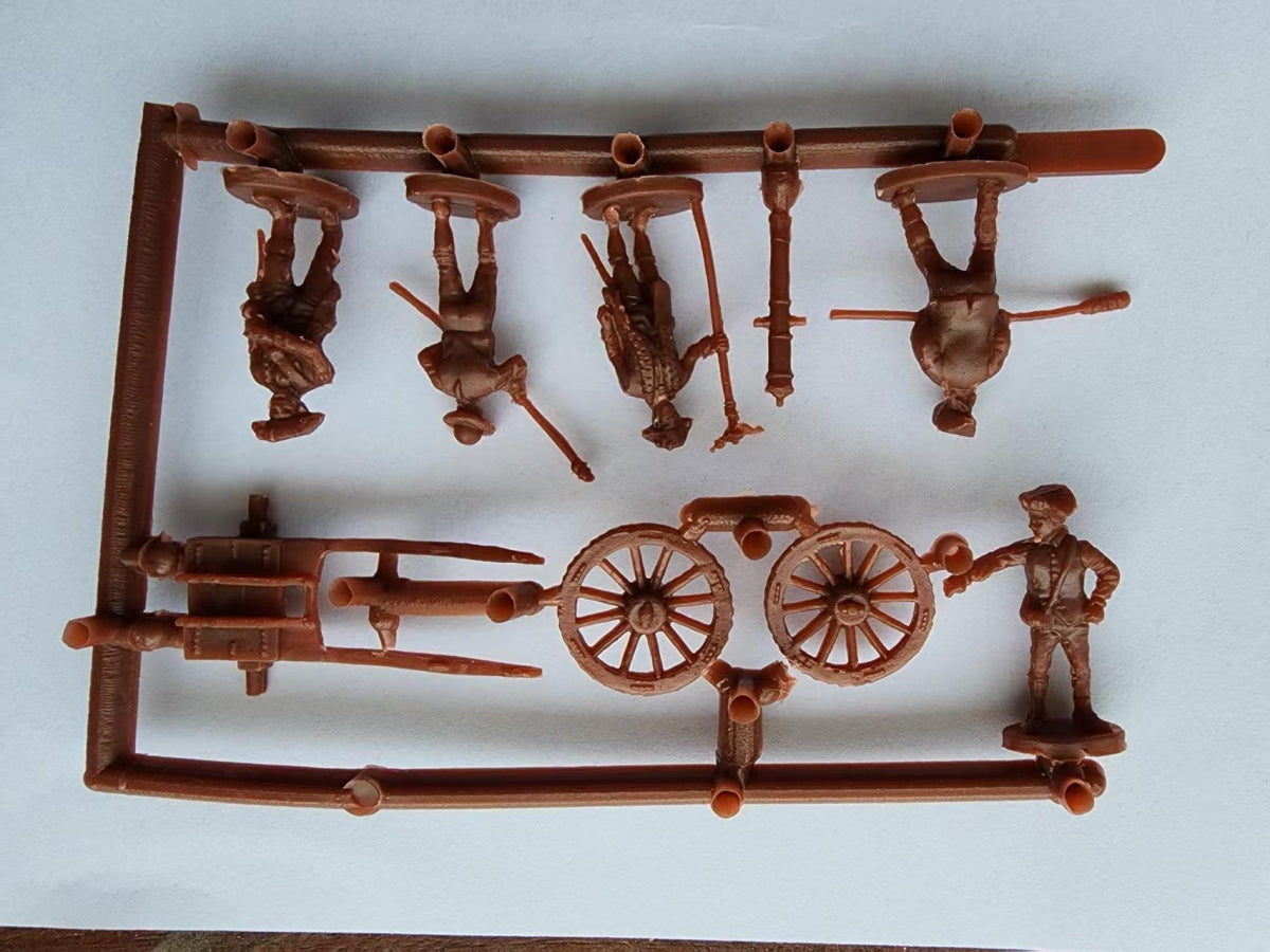Hat 8344 American War of Independence - American Artillery (4 Cannons and Crew) 1/72
